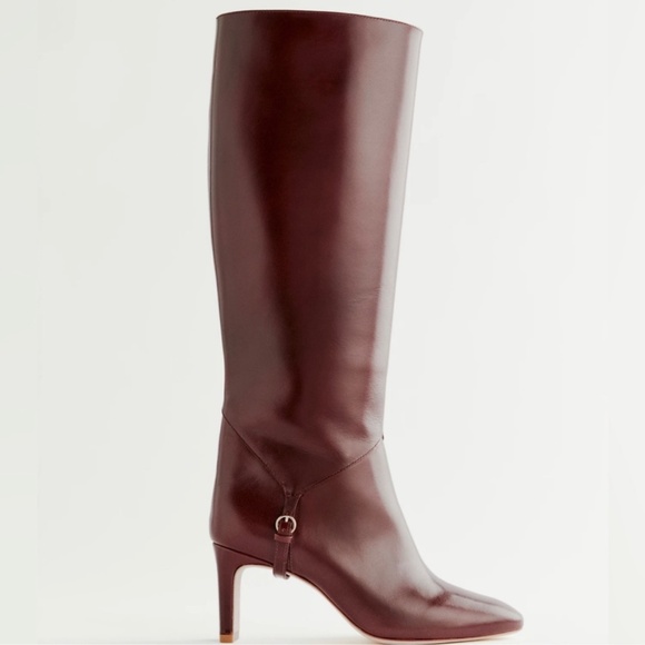 Reformation Gaelle Knee Boots in Ruby - Picture 3 of 10